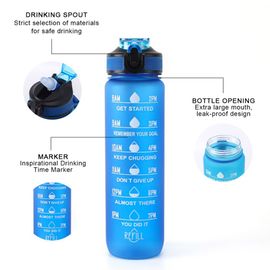 1l Large Capacity Motivational Water Bottle - 1l Portable Large