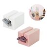 Andiker Rolling Tube Toothpaste Squeezer, 2 PiecesToothpaste Holder Stand Dispenser for Bathroom (White,Pink)