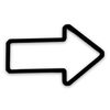 Arrow Cookie Cutter with Easy to Push Design (4 inch)