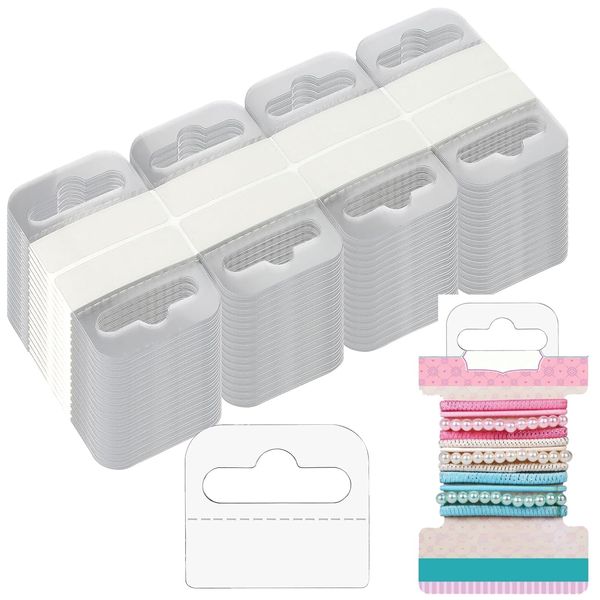 MOUYAT 600Pcs Clear Sticky Hanging Tabs, Slot Hole Plastic Hang Tags Transparent Self Adhesive Hang Tabs Label Hooks for Retail Stores, Inventory Management, Pricing, Sale Items(1.8x1.6Inch)