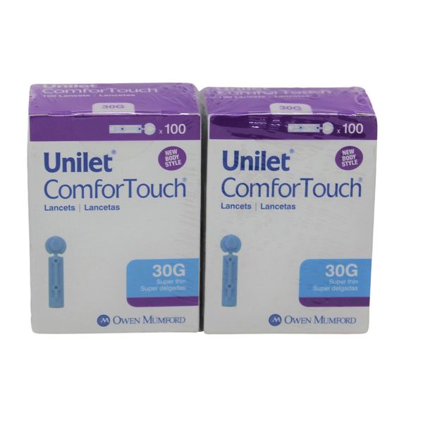 Owen Mumford AT0585 Unilet Comforttouch  30G - 2 Boxes of 100 Exp. 5/27