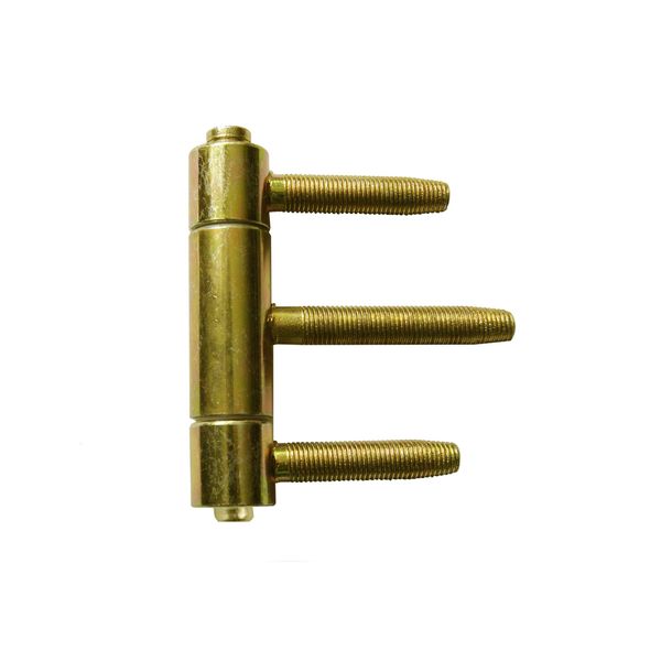 3-piece drill hinge with pin lock, 20 mm, galvanised steel/yellow, 1 piece (yellow)