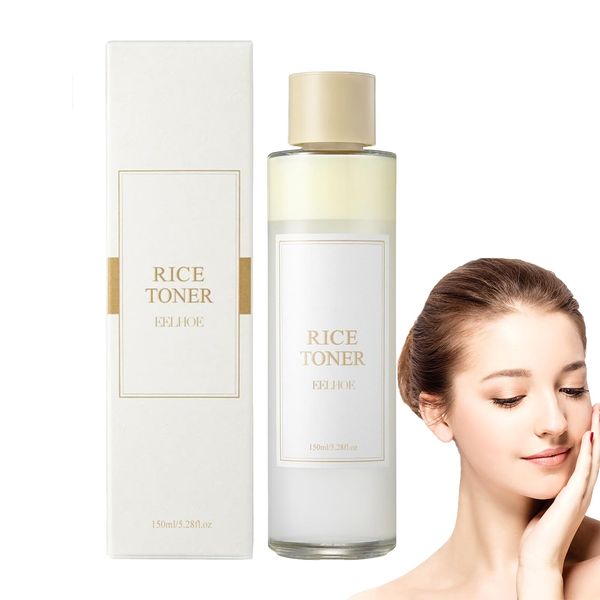 Rice Toner,Rice Pure Essential Toner,Rice Toner Gesichtswasser,TonerKoreanische Hautpflege,Natürliche Feuchtigkeitscreme Glow Essence,Rice Toner Facial Toner,Tiefe Hydratation Feuchtigkeits