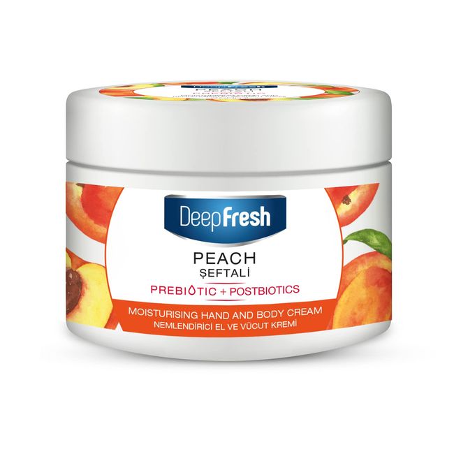 Deep Fresh El Ve Vücut Kremi Prebiyotik Nemlendirici Şeftali (250 ml)