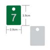 ABS Plastic Numbered Tags Rectangle Key Tag ID Tags Number Disc with Hole (1-100, Green)
