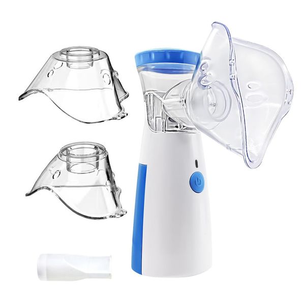 FONCBIEN Portable Nebulizer Machine for Adults & Kids, Nebuliser Machine Easy to Use & Clean Handheld Nebulisers with Mouthpiece and 2 Masks for Home & Travel