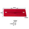 TAEUYYM 10 x Trailer Rectangular Red Reflectors, Reflective Rectangular for Gate Posts, Rectangular Rear Reflectors Screw Fixing, Trailer Reflector Suitable for RV Truck Tractor Gate Reflectors(Red)