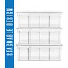 Utopia Home Stackable Clear Tea Bag Organizer With Lid - Storage Box For Countertops, Cabinets, Pantry