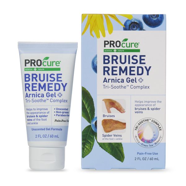 PROcure Bruise Remedy Gel 2 fl oz, Bruise Remedy Gel with Arnica, Helps Improve the Appearance of Bruises and Spider Veins on Foot and Ankle