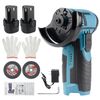 12V Brushless Cordless Angle Grinder Set with Li-ion Battery & Charger & Discs