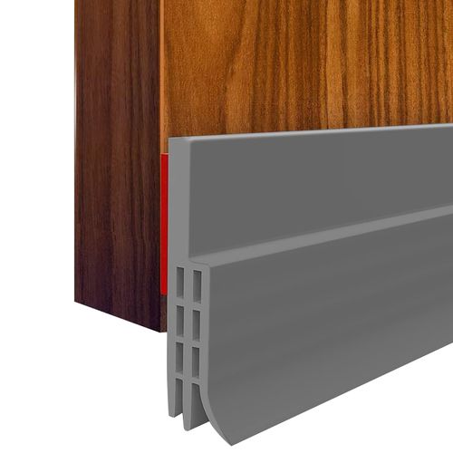 2PACK Door Draft Stopper, Strong Adhesive Door Sweep for Exterior and Interior Doors, Dustproof and Soundproof, 2" W x 39" L (Grey)