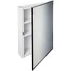 Bobrick 297 Steel Surface-Mounted Medicine Cabinet, Baked White Enamel Finish, 3-3/4" Depth, 2 Shelves