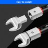 ATsafepro Open-End Socket Tool Torque Open-End Spanner, 9 x 12 mm Insertion Spanner Interchangeable Torque Wrench 17 mm