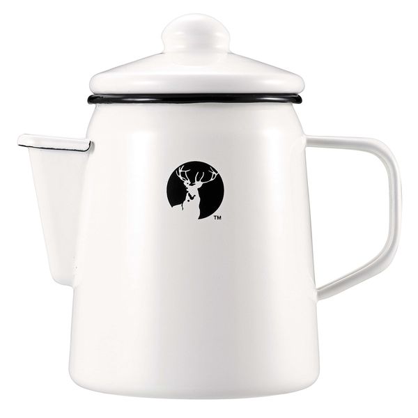 Captain Stag UH-523 Kettle, Enameled Kettle, White