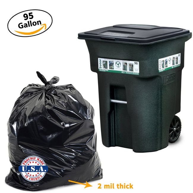 64 Gallon Trash Bags for the TOTER 64 Gallon Trash Cart - 30 Pack