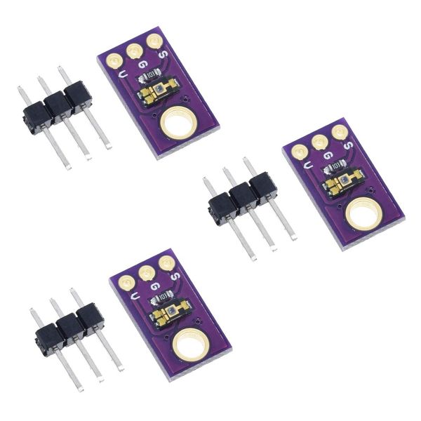 Hailege 3pcs TEMT6000 Light Sensor Professional TEMT6000 Light Sensor Module for