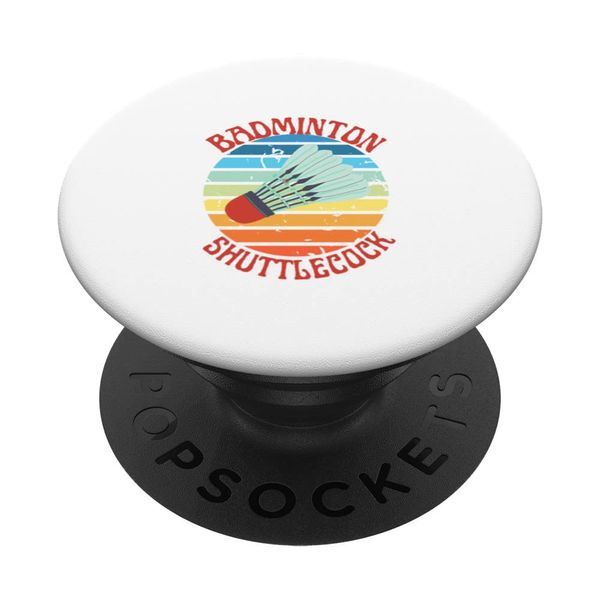 Badminton Shuttlecock Sunset Design-Badminton Player PopSockets Swappable PopGrip