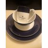Lenox Kate Spade Rutherford Circle Navy Dinnerware Set 4pc New