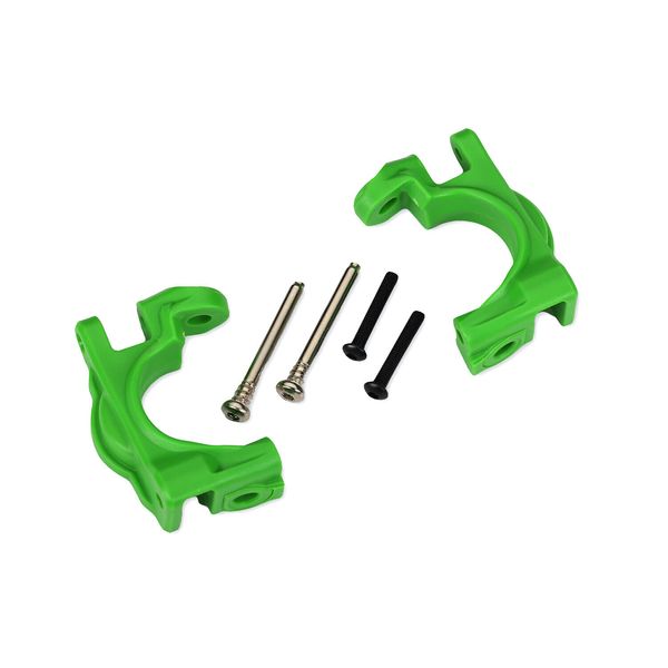 TRA9032G  Green Extreme Heavy Duty Caster Blocks (2) for Rustler 4x4 , Hoss ,...