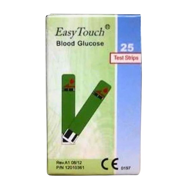 Original New Easy Touch Test Strip For Blood Glucose Level Check - 25 Strips