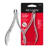Revlon Half Jaw Cuticle Nipper, Manicure Tool for Nail Care, Hangnail Clipper, For More Precise Trims, Non-Slip Grip, Stainless Steel, 1 Count