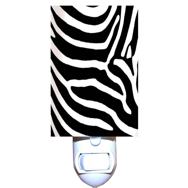 Horizontal Zebra Print Decorative Night Light