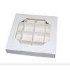 EMPTY PICK and MIX SWEET/GIFT BOX - 9 or 16 GRID SECTION (10 BOXES - 9 GRID INSERTS, WHITE)