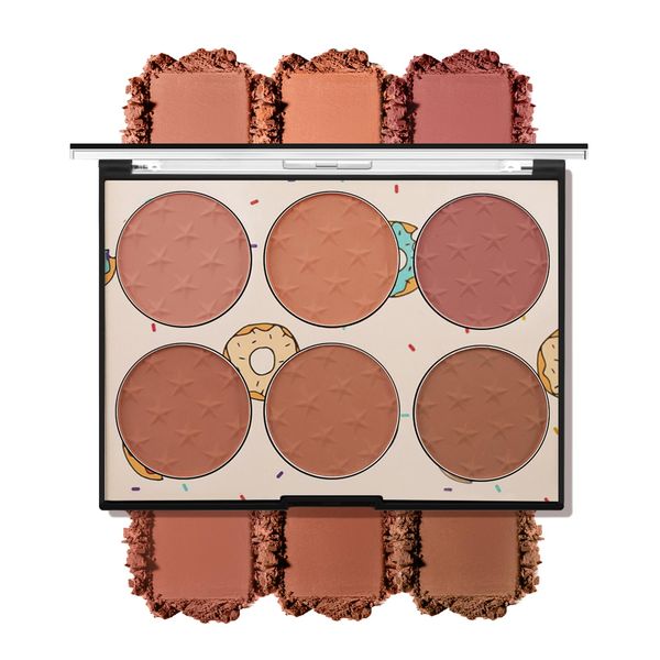 AFGHOUZ 6 Colors Blush Palette For Cheeks, Matte & Shimmer Blush Powder, Professional Face Blush Palette, Contour Highlighter Blush Makeup Palette