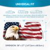 US Eagle American Flag Car Sun Shade - Reflective Folding Windshield Sunshade