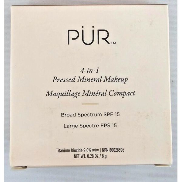 PUR MINERALS ~ 4 IN 1 PRESSED MINERAL MAKEUP ~ MEDIUM DARK ~ .28 OZ BOXED
