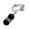 Joasia Silver plated Black Crystal Clip On Earrings
