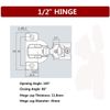 20 Pack 1/2" Overlay Soft Close Face Frame Compact Kitchen Cabinet Hinges 