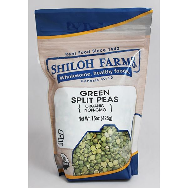 Organic Green Split Peas - 6 x 15 Oz