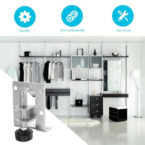 STOBAZA Leg Leveler Leveling Feet Furniture Feet Fixed Legs Height 2.6 inches (6.5 cm) Height Adjustable Furniture Leveler Table Leveler Height Replacement Legs Joint Feet Table Legs Mounting Screws