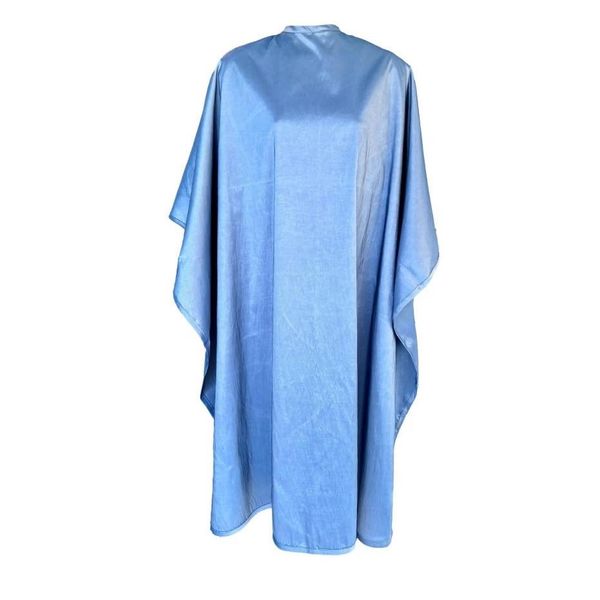 JNxcel Premium Quality Water Repellent Nylon/Polyester Fabric Hair Salon & Barber Hair Cutting & Shampoo Cape with Snap Closure (BLUE STEEL)