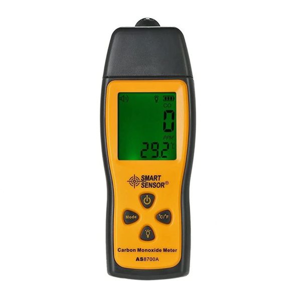 AS8700A Carbon Monoxide Meter,SMART SENSOR CO Meter,1000ppm CO Analyzer,Digital CO Leak Detector,Handheld Carbon Monoxide Detector