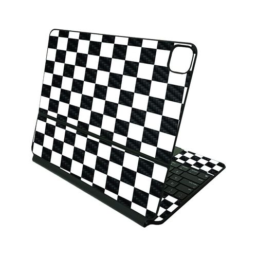 MightySkins Carbon Fiber Skin Compatible with Apple Magic Keyboard for iPad Pro 12.9" (3rd-6th Generation) - Check | Protective, Durable Textured Carbon Fiber Finish | Easy to Apply | Made in The USA