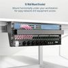 Tecmojo 1U Vertical Wall Mount bracket, Foldable Patch Panel Bracket fit 19” Switch/IT/Data Equipment, Open Frame Server Rack with 44lbs(20kg) Capacity, Vertical/Horizontal Mounting