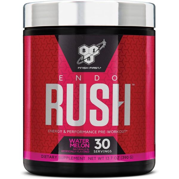 BSN Protein WPI Endorush Pre Workout Powder Energy Supplement for Men and Women Caffeine 300mg with Beta Alanine and Creatine Sour Candy 30 Servings 1, [03] Island Cooler