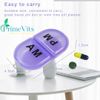 PRIMEVITS 2 Compartments Am Pm Small Pocket Mini Pill Case
