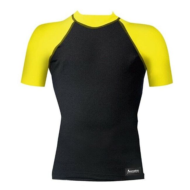 Aeroskin Nylon Short Sleeve Rash Guard with Color Accent, Med, *NEW* AB1811