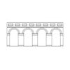 Hornby Mid Level Arched Retaining Walls x2 (Red Brick). Buildings