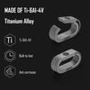 [KeyUnity] Titanium Key Chain Key Ring Carabiner for Connecting Mini Hook Quick Release Connector S/M/L Size Silver, KA29SW (S*2)