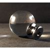Lamp Finial-Large Crystal ORB Polished Chrome Base