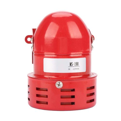 Walfront Motor Alarm Horn Siren Buzzer 220V 120DB MS-190 Red