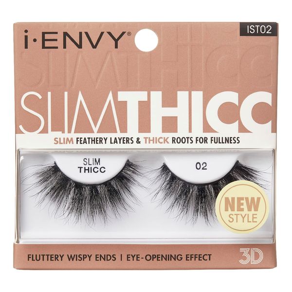 i-ENVY Slim Thicc 3D Eyelashes Fluttery Wispy False Lashes Fake Lashes (02)