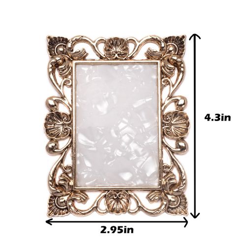 2 Pcs Nail Art Palette Nail Mixing Palette Polish Color Mixing Plate Golden Edge Nail Holder Display Board Heart Shape Cosmetic Mixing Tools (Gold)