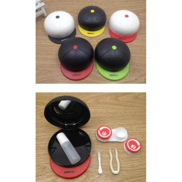 Portable baseball cap lens case tweezers set hygiene and safe storage