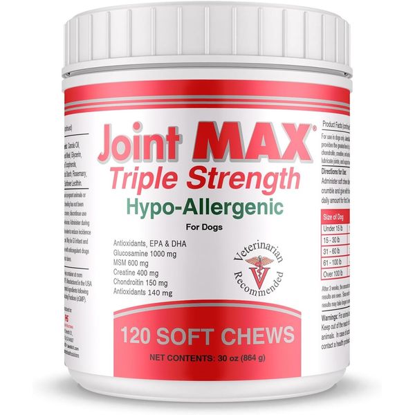 Joint MAX Triple Strength Hypoallergenic Soft Chews (120 Chews)