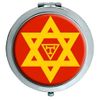 Triple Tau Star of David Masonic Compact Mirror
